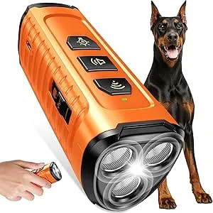 Cbersmg Dog Anti Barking Deterrent Device with 50ft Range, Adjustable Modes, Beep & Light Functions, Safe for All Sizes