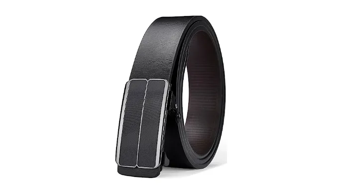 Oyifan Mens Belt, Ratchet Belt Dress with 1 3/8″ Genuine Leather, Jeans Belt with slide Click Buckle Belt for Men