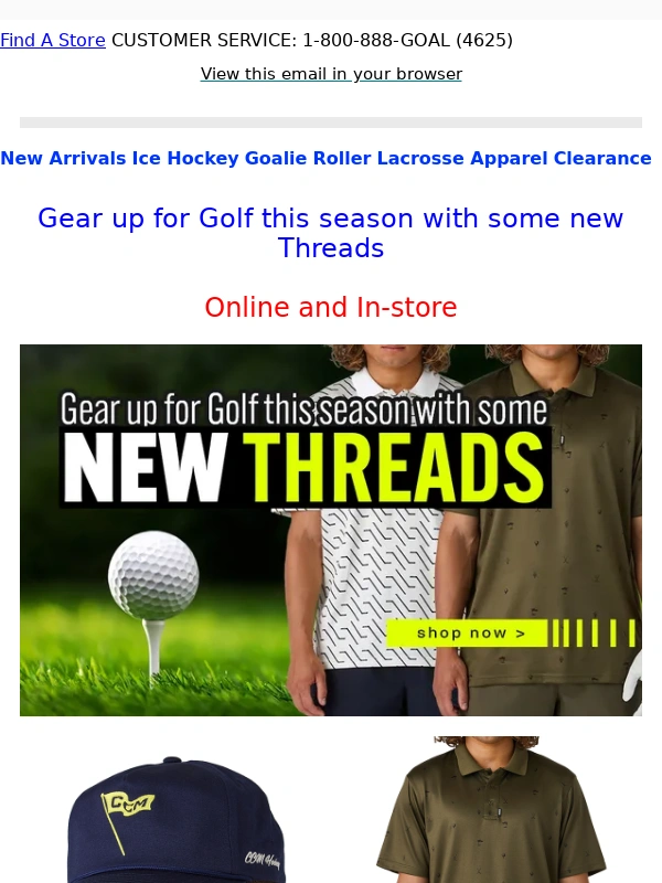 Perani's Hockey World - Gear up for Golf this season with some new Threads