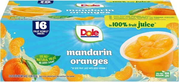 Dole Mandarin Oranges Fruit Cups