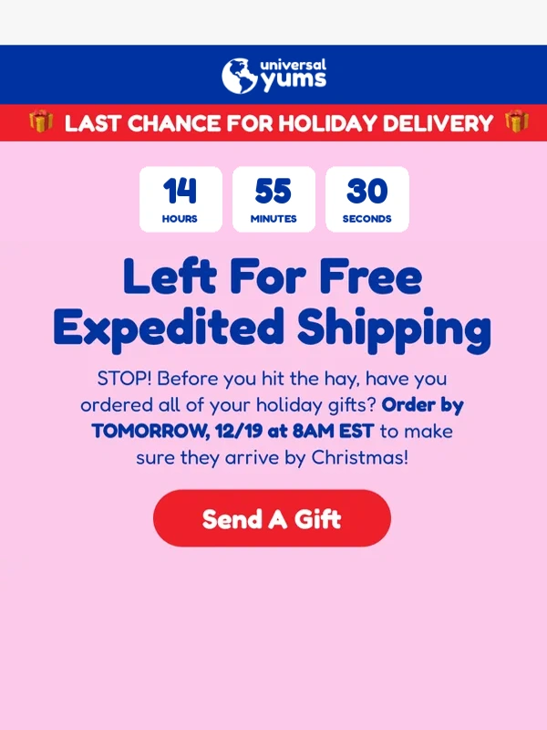 Universal Yums - FINAL HOURS ? Free Expedited Shipping!