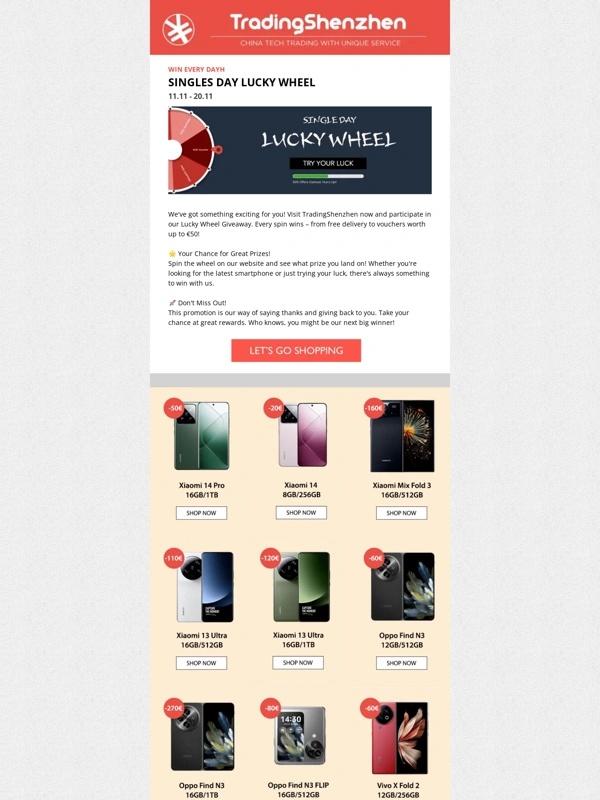 TradingShenzhen - Win every day! Lucky Wheel - Single Day Deals?
