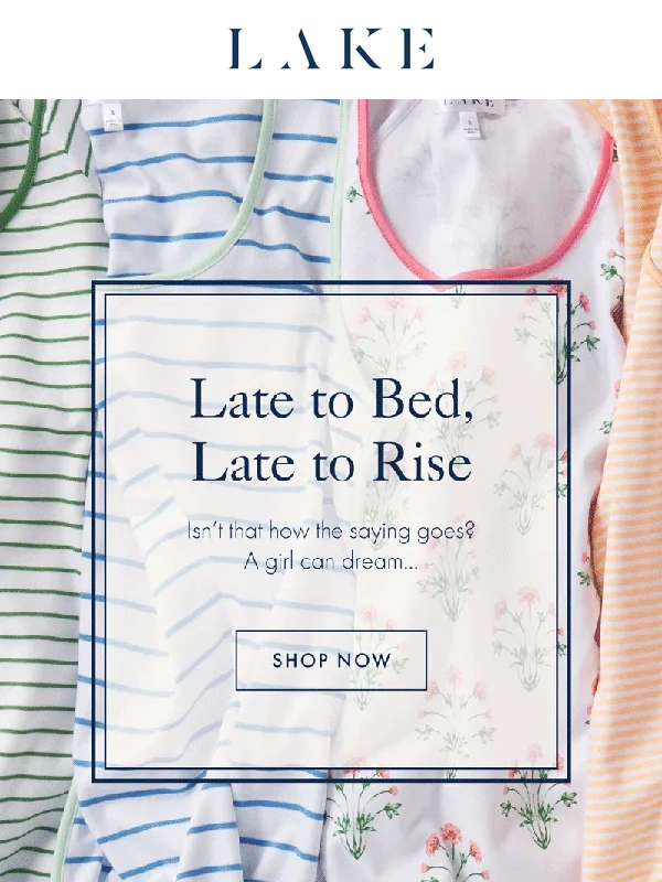 LAKE Pajamas - Bedtime is calling
