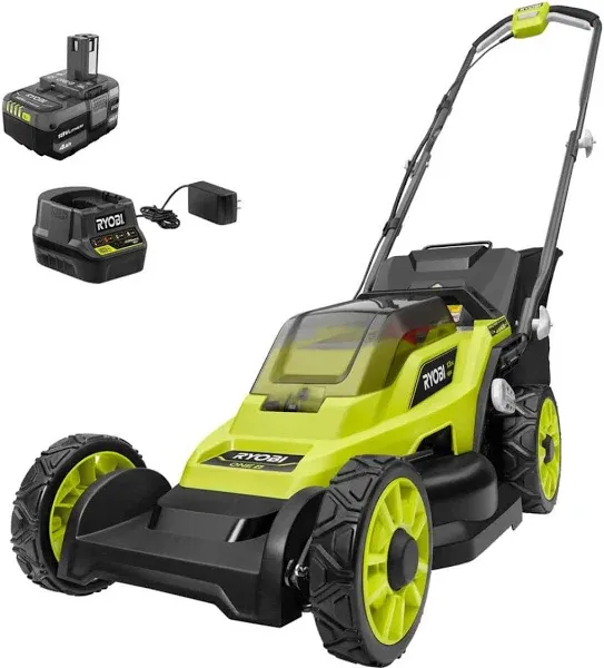 RYOBI 13 in. 18V ONE+ Cordless Battery Walk Behind Push Lawn Mower