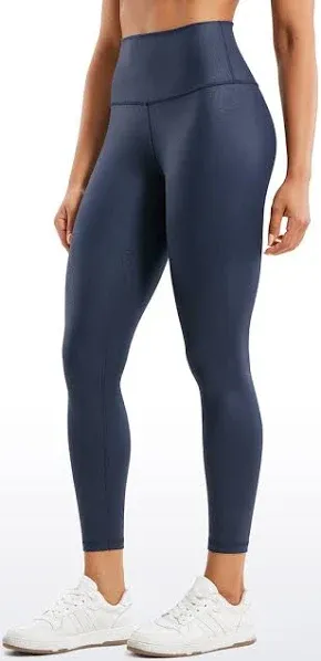 Crz Yoga Butterluxe Matte Faux Leather Leggings for Women 25 Inches High Waisted