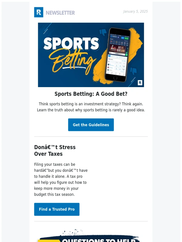 Ramsey - Sports Betting: A Good Bet?