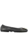 Black Minnie Logo Plaque Ballerina Shoes