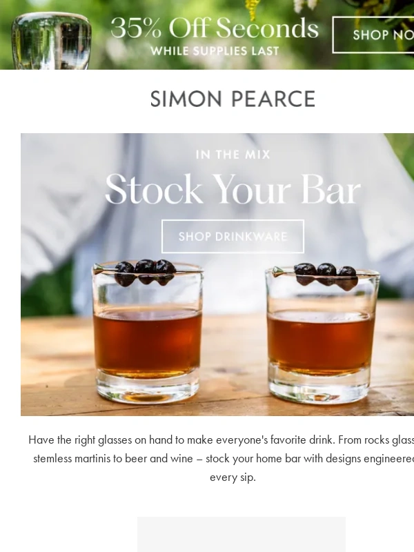 Simon Pearce - Build your bar ???