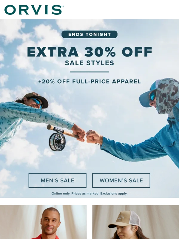 Orvis - ATTN: Memorial Day Sale ends tonight!