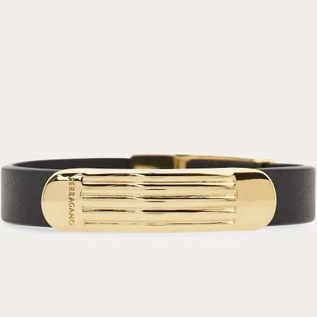 Salvatore Ferragamo Men's Signature Leather Bracelet
