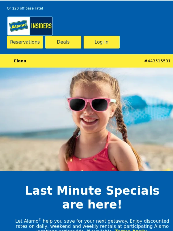 Alamo - ⭐ Last Minute Specials Inside ⭐