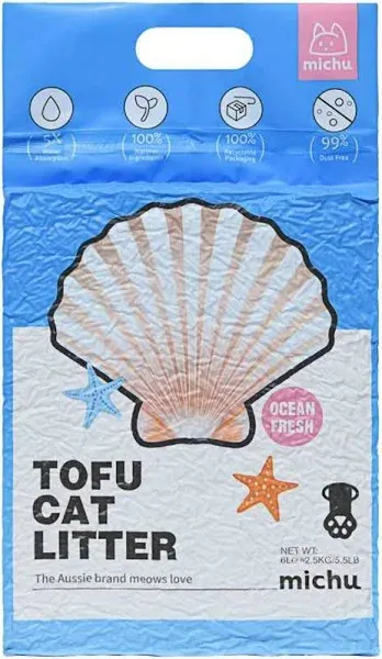 Michu Natural Clumping Tofu Cat Litter