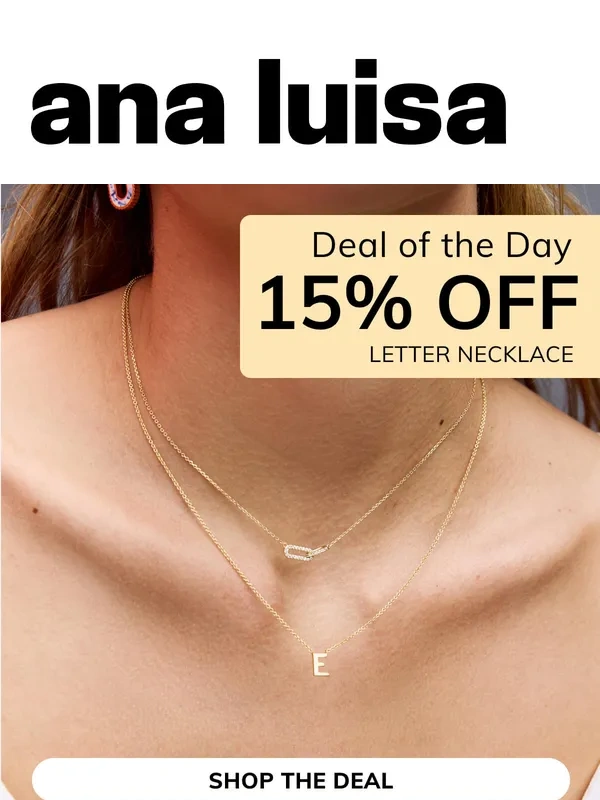Ana Luisa - TODAY ONLY: 15% Off Letter Necklace