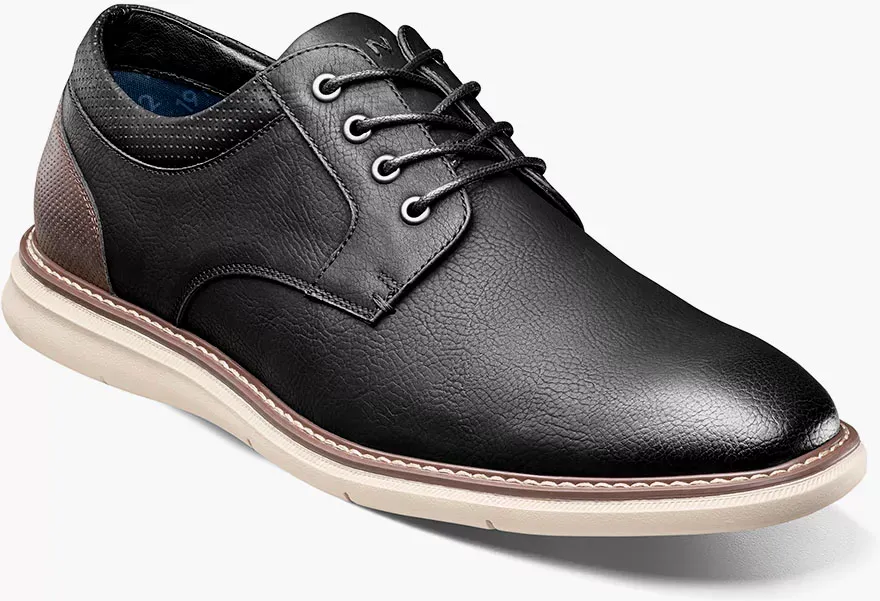 Nunn Bush Shoes Chase Casual Plain Toe Oxford Black Multi Size 9.5