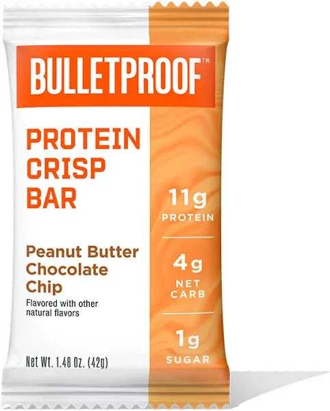 Bulletproof Protein Crisp Bar Peanut Butter Chocolate Chip