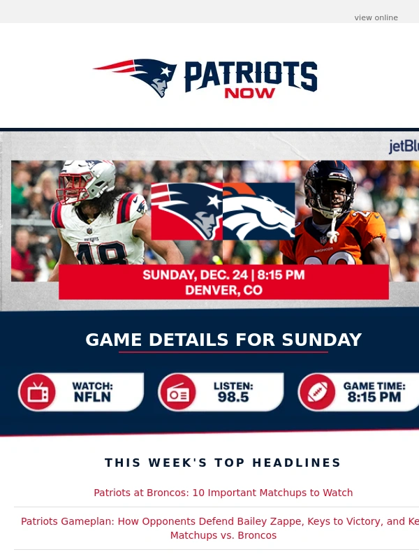 Patriots - Keys to Victory in Denver | Dugger Mic'd Up vs. Chiefs