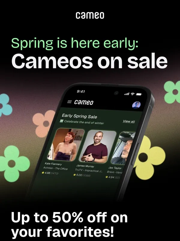 Cameo - Up to 50% off on Cameos to Celebrate the Start of Spring!