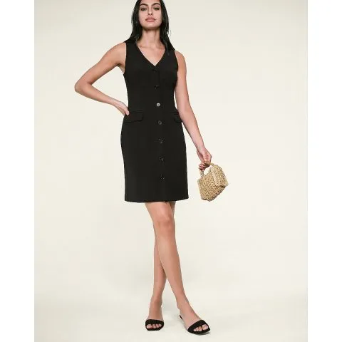 Express Editor V-neck Mini Vest Dress | Express
