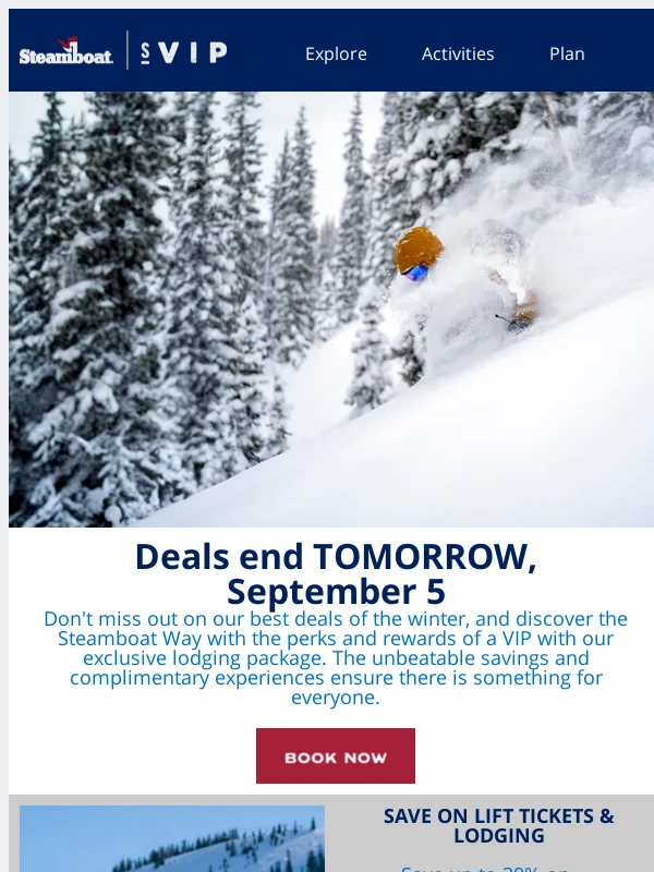 Steamboat Springs - TODAY is the Last Day to Secure Your VIP Experiences