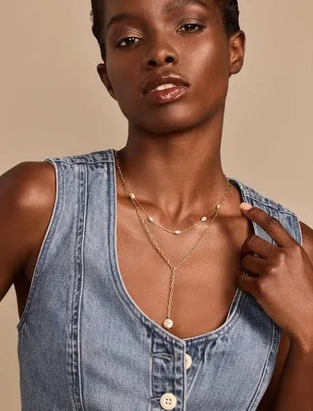 Lucky Brand Women's Pearl Layered Necklace