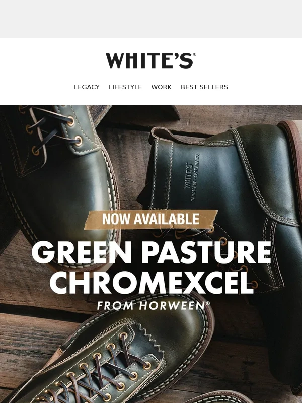 Whites Boots - Just Launched: Green Pasture Chromexcel