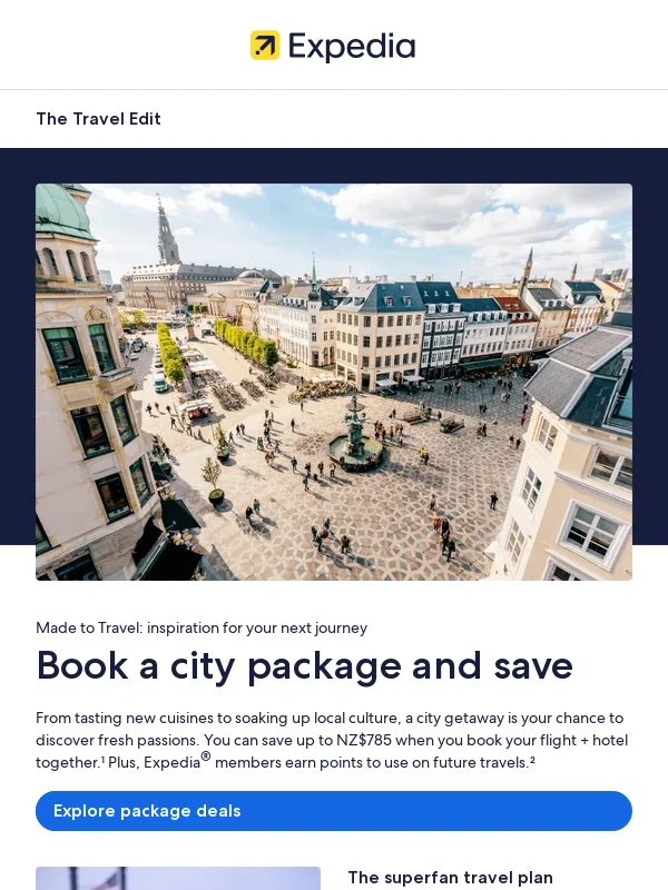Expedia - Save up to NZ$785 on city getaways