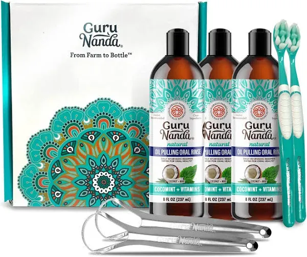 GuruNanda Coconut Oil Pulling Mouthwash