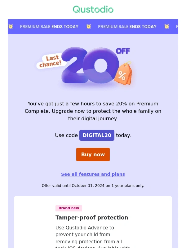 Qustodio - ⚠️ Last day to get 20% off Premium