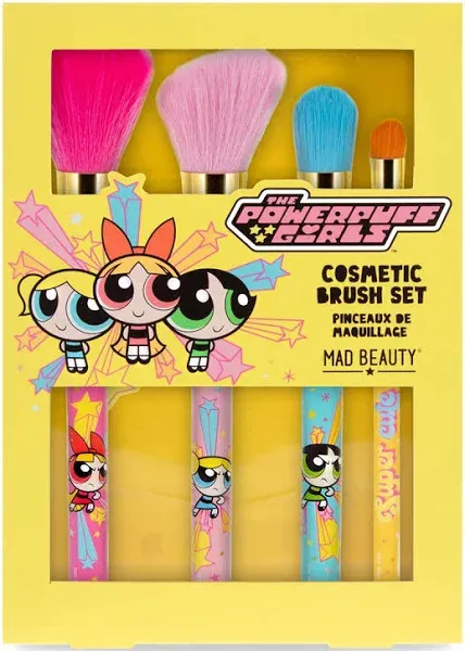 Mad Beauty Powerpuff Girls Cartoon Cute Cosmetic Brush Set