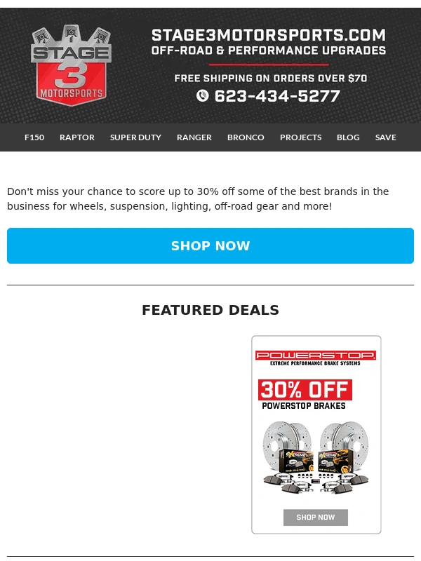 Stage 3 Motorsports - Missed Black Friday? Cyber Monday Deals Are Live Now ?