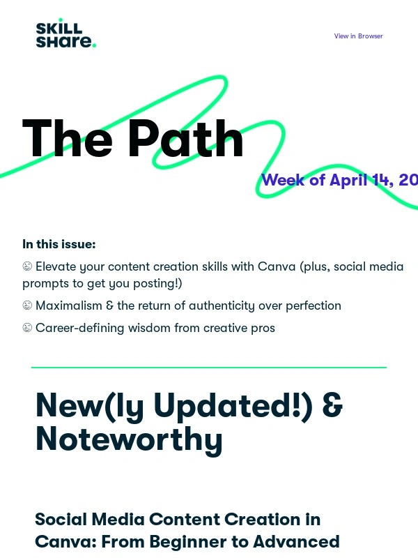 Skillshare - The Path | Embracing imperfection,career-defining creative wisdom & a newly-updated top class ✨