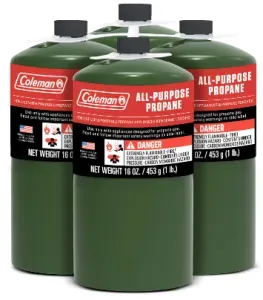 4-Pack 16oz Coleman All Purpose Propane Gas Cylinder