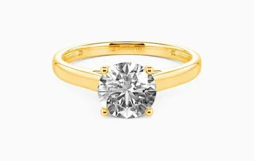 Love Story" 1.5ct Round Cut Solitaire Engagement Ring