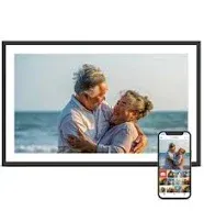 Digital Picture Frame, 15.6 Inch Large Frameo Digital Photo Frame WiFi, 32GB, 1920 * 1080 IPS HD Touch Screen, Tabletop&Wall-Mounted, Share Picture Video, Birthday, Wedding, for Mom