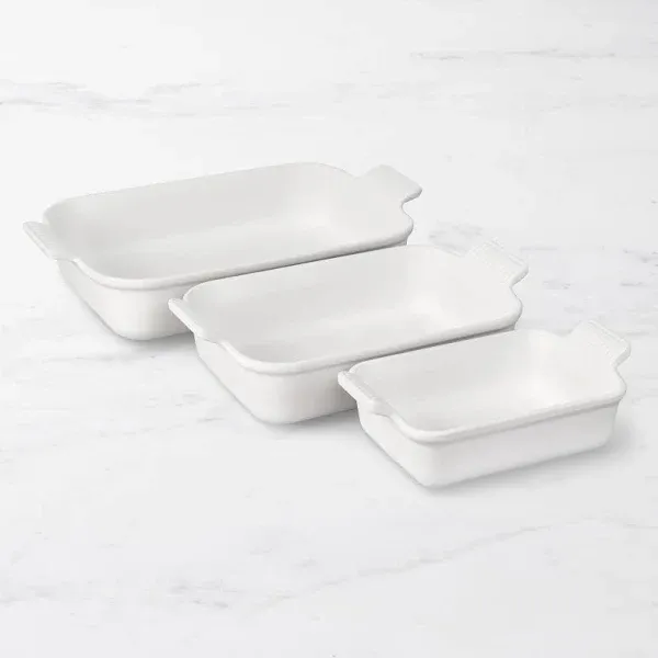 Le Creuset Heritage 3 Piece Rectangular Baking Dish Set