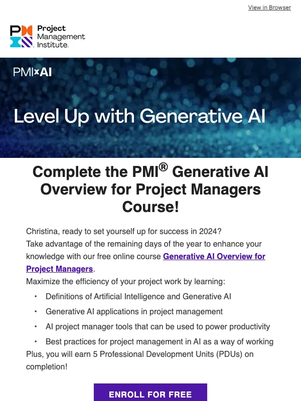 PMI - Stay Ahead with Gen AI in Project Management