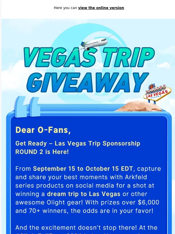Olight Store - Vegas Trip Giveaway