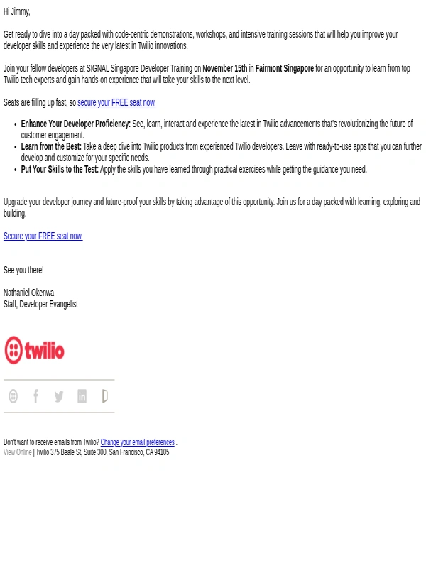 Twilio - You + Twilio = Unstoppable Developer Growth