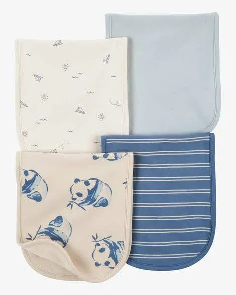 Carter's Baby Boys 4-Pack Burp Cloths