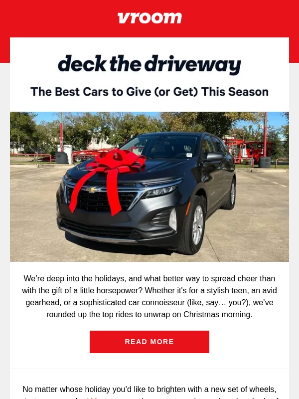 Vroom - The best cars to give (or get) this holiday season