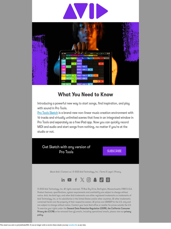 Avid - Your new tool,Pro Tools Sketch