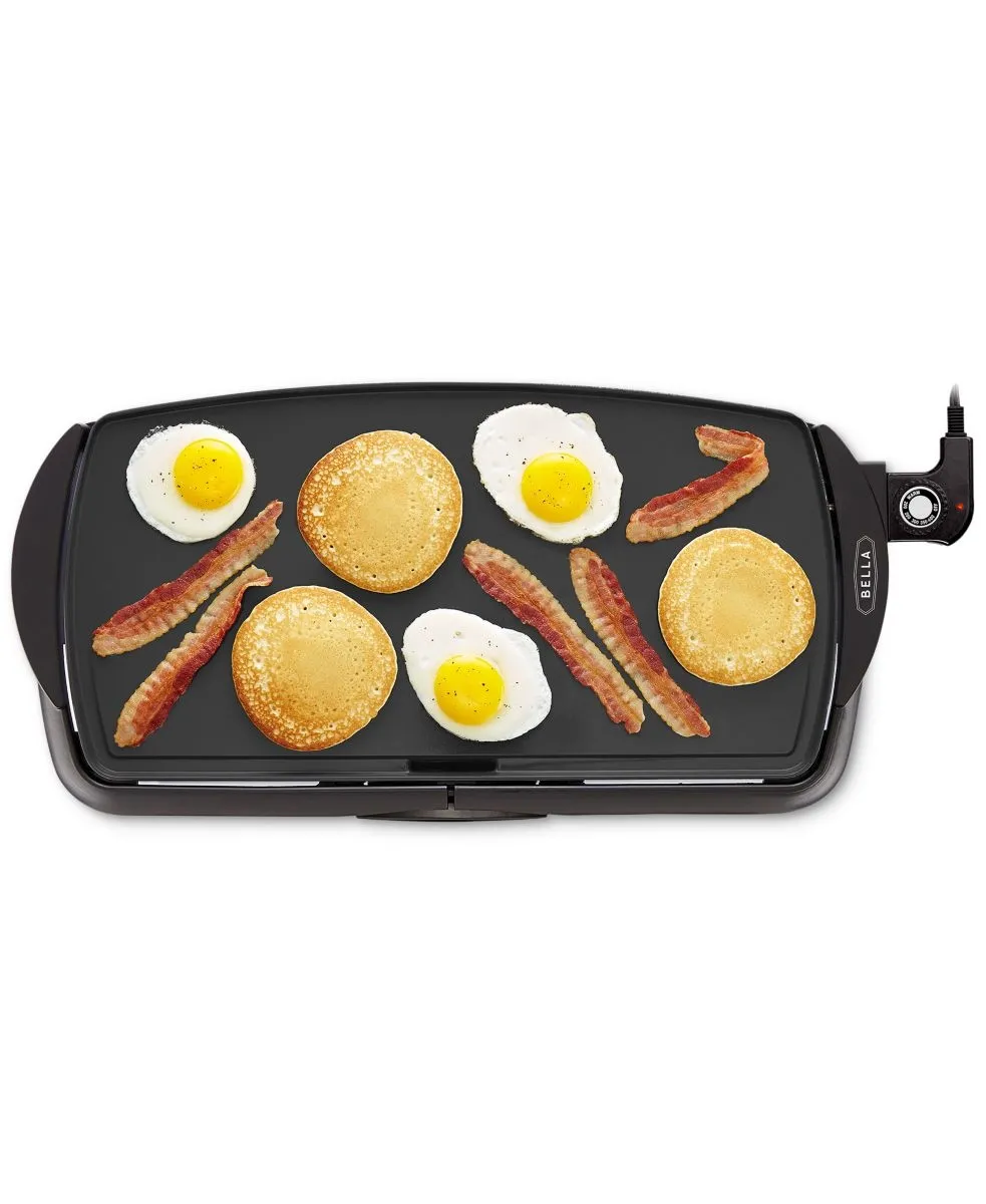 Bella 10.5"" x 20"" Nonstick Electric Griddle - Black