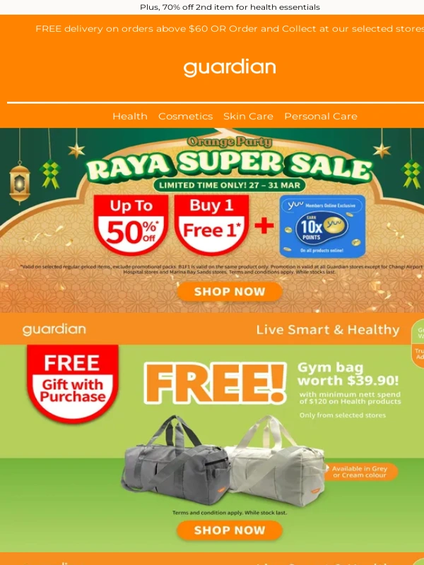 Guardian Singapore - [Limited Time Offer!] Celebrate Raya With Up To 50% Off And 10X YUU Points! ?✨