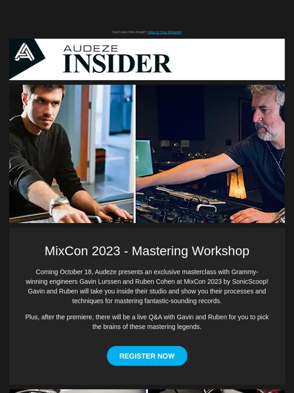 Audeze - Register Now for Exclusive,Free Masterclass with Grammy-Winning Recording Engineers