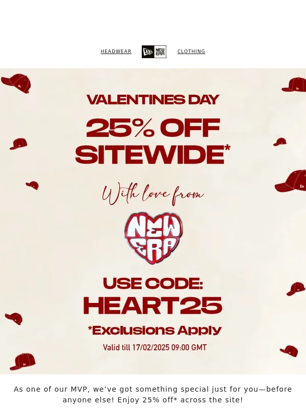 New Era Cap - 25% Valentines Discount- Early Access