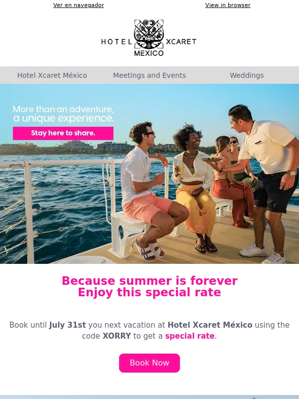 Hotel Xcaret Mexico - Enjoy the forever summer land with special rates