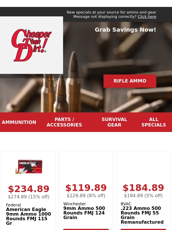Cheaper Than Dirt - Massive Savings for Shooters Start Here