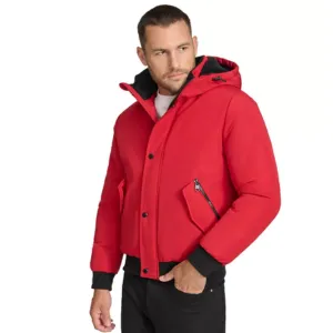 Calvin Klein Men's Sherpa Lined Hooded Bomber Parka