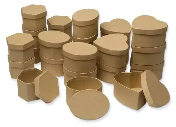 Creativity Street Assorted Shape Papier-Mache Box Classroom Pack