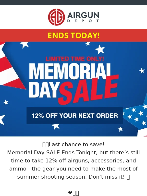 Airgun Depot - 12% Sale is ENDING!